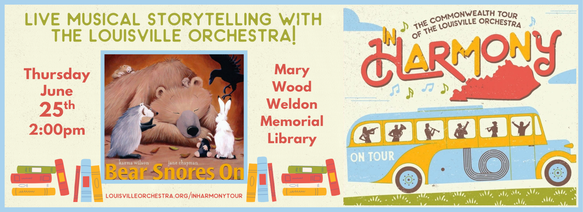 Louisville Orchetra's Bear Snores On. Thursday, June 25 at 2 PM